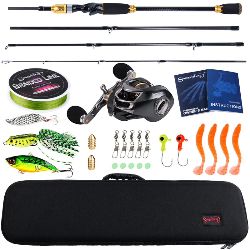 kit de aceleração rápida completo  vara de pesca de carbono 100 m linha