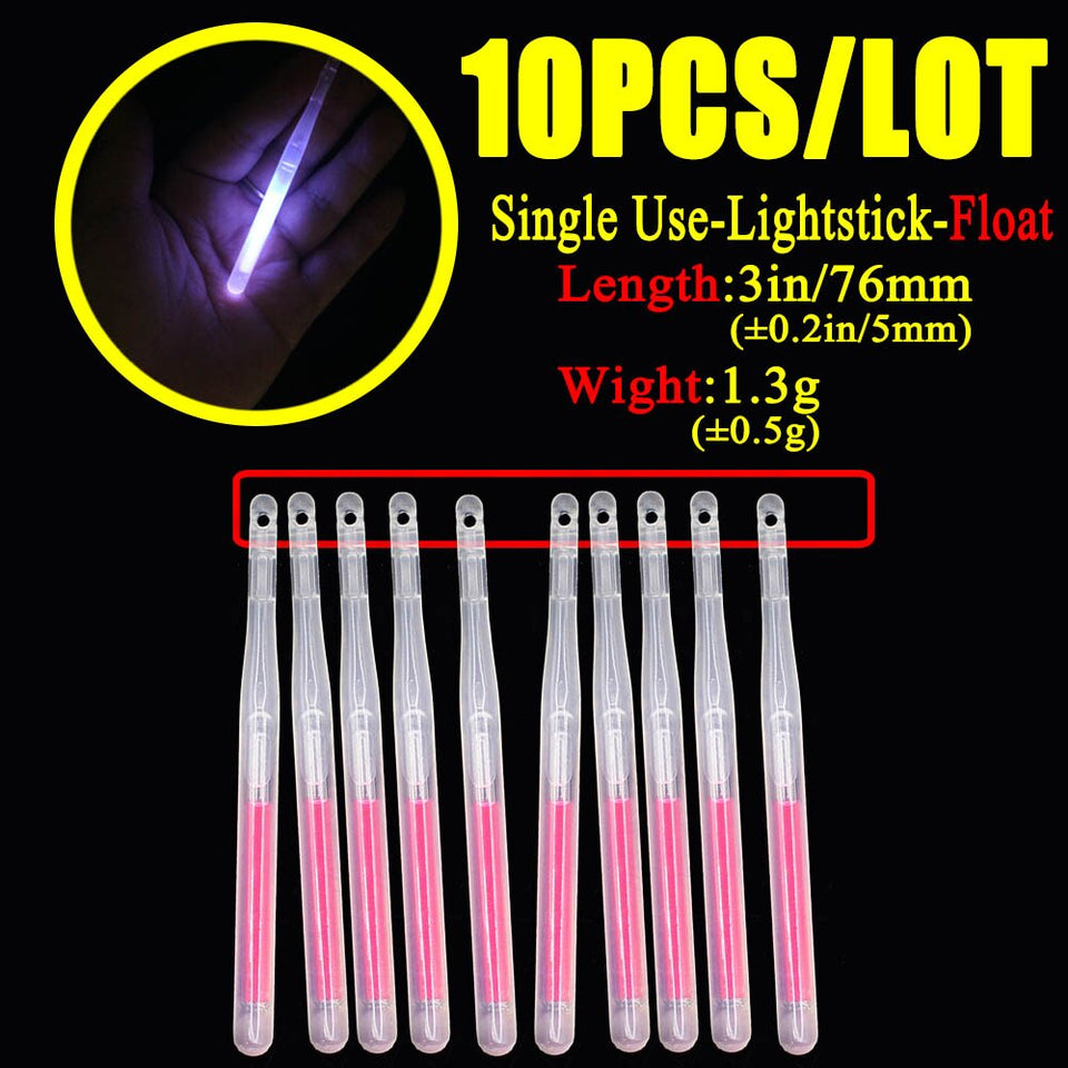 10 pçs / saco 4.5 * 40mm vaga-lumes para Pesca