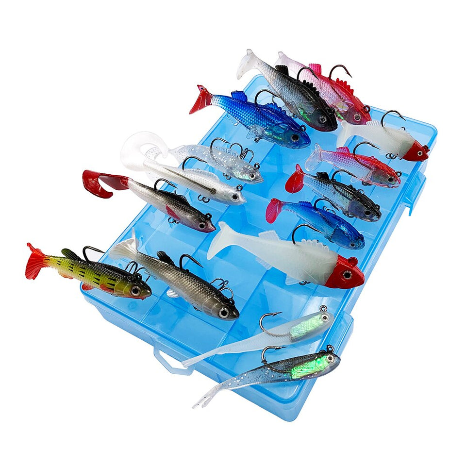 15 unidades /  Kit  Iscas de silicone para pesca de carpa de robalo